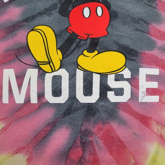 Rare Vintage 90's Mickey Mouse Tie Dye Pattern Disney Sweatshirt - Picture 5 of 9